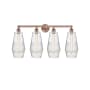 Innovations Lighting Windham 4 Light 34" Wide Vanity Light Antique Copper / Seedy