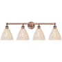 Innovations Lighting Bristol Natural 4 Light 35" Wide Vanity Light Antique Copper / Natural