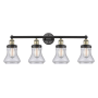 Innovations Lighting Bellmont 4 Light 34" Wide Vanity Light Black Antique Brass / Seedy