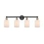 Innovations Lighting Hadley 4 Light 32" Wide Vanity Light Black Antique Brass / Matte White