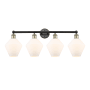 Innovations Lighting Cindyrella 4 Light 35" Wide Vanity Light Black Antique Brass / Cased Matte White