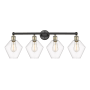 Innovations Lighting Cindyrella 4 Light 35" Wide Vanity Light Black Antique Brass / Clear