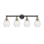 Innovations Lighting Cindyrella 4 Light 33" Wide Vanity Light Black Antique Brass / Seedy