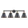 Innovations Lighting Appalachian 4 Light 35" Wide Vanity Light Black Antique Brass / Matte Black