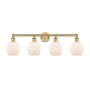 Innovations Lighting Belfast 4 Light 33" Wide Vanity Light Brushed Brass / Matte White