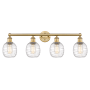 Innovations Lighting Belfast 4 Light 33" Wide Vanity Light Brushed Brass / Deco Swirl