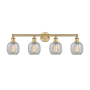 Innovations Lighting Belfast 4 Light 33" Wide Vanity Light Brushed Brass / Clear Crackle