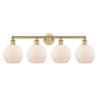 Innovations Lighting Athens 4 Light 35" Wide Vanity Light Brushed Brass / Matte White