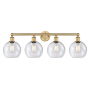 Innovations Lighting Athens 4 Light 35" Wide Vanity Light Brushed Brass / Seedy