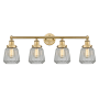 Innovations Lighting Chatham 4 Light 34" Wide Vanity Light Brushed Brass / Clear