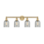 Innovations Lighting Caledonia 4 Light 32" Wide Vanity Light Brushed Brass / Charcoal