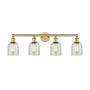 Innovations Lighting Caledonia 4 Light 32" Wide Vanity Light Brushed Brass / Mica