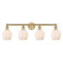 Innovations Lighting Norfolk 4 Light 33" Wide Vanity Light Brushed Brass / Matte White