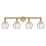 Innovations Lighting Norfolk 4 Light 33" Wide Vanity Light Brushed Brass / Clear