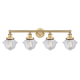 Innovations Lighting Oxford 4 Light 34" Wide Vanity Light Brushed Brass / Clear