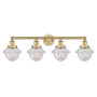 Innovations Lighting Oxford 4 Light 34" Wide Vanity Light Brushed Brass / Seedy