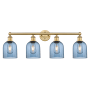 Innovations Lighting Bella 4 Light 33" Wide Vanity Light Brushed Brass / Princess Blue