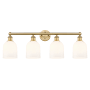Innovations Lighting Bella 4 Light 33" Wide Vanity Light Brushed Brass / Gloss White
