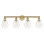 Innovations Lighting Cindyrella 4 Light 33" Wide Vanity Light Brushed Brass / Clear
