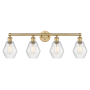 Innovations Lighting Cindyrella 4 Light 33" Wide Vanity Light Brushed Brass / Seedy
