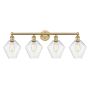Innovations Lighting Cindyrella 4 Light 35" Wide Vanity Light Brushed Brass / Seedy