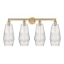 Innovations Lighting Windham 4 Light 34" Wide Vanity Light Brushed Brass / Seedy
