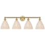 Innovations Lighting Bristol Natural 4 Light 35" Wide Vanity Light Brushed Brass / Natural