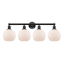 Innovations Lighting Athens 4 Light 35" Wide Vanity Light Matte Black / Matte White