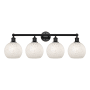 Innovations Lighting White Mouchette 4 Light 35" Wide Vanity Light Matte Black