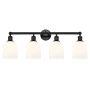 Innovations Lighting Bella 4 Light 33" Wide Vanity Light Matte Black / Gloss White