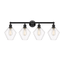 Innovations Lighting Cindyrella 4 Light 35" Wide Vanity Light Matte Black / Clear