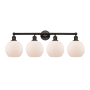 Innovations Lighting Athens 4 Light 35" Wide Vanity Light Oil Rubbed Bronze / Matte White