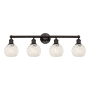 Innovations Lighting White Mouchette 4 Light 33" Wide Vanity Light Oil Rubbed Bronze