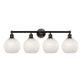 Innovations Lighting White Mouchette 4 Light 35" Wide Vanity Light Oil Rubbed Bronze