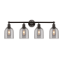Innovations Lighting Bella 4 Light 33" Wide Vanity Light Oil Rubbed Bronze / Light Smoke