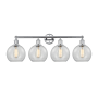 Innovations Lighting Athens 4 Light 35" Wide Vanity Light Polished Chrome / Clear