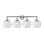 Innovations Lighting Athens 4 Light 35" Wide Vanity Light Polished Chrome / Seedy