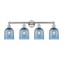 Innovations Lighting Bella 4 Light 33" Wide Vanity Light Polished Chrome / Princess Blue