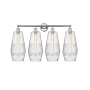Innovations Lighting Windham 4 Light 34" Wide Vanity Light Polished Chrome / Seedy