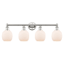 Innovations Lighting Belfast 4 Light 33" Wide Vanity Light Polished Nickel / Matte White