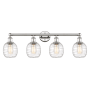Innovations Lighting Belfast 4 Light 33" Wide Vanity Light Polished Nickel / Deco Swirl