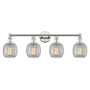 Innovations Lighting Belfast 4 Light 33" Wide Vanity Light Polished Nickel / Clear Crackle