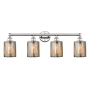 Innovations Lighting Cobbleskill 4 Light 32" Wide Vanity Light Polished Nickel / Mercury