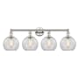 Innovations Lighting Athens 4 Light 35" Wide Vanity Light Polished Nickel / Clear