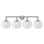 Innovations Lighting Athens 4 Light 35" Wide Vanity Light Polished Nickel / Seedy
