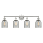 Innovations Lighting Caledonia 4 Light 32" Wide Vanity Light Polished Nickel / Charcoal