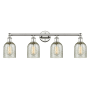 Innovations Lighting Caledonia 4 Light 32" Wide Vanity Light Polished Nickel / Mica
