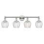 Innovations Lighting Norfolk 4 Light 33" Wide Vanity Light Polished Nickel / Clear