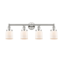 Innovations Lighting Bell 4 Light 34" Wide Vanity Light Polished Nickel / Matte White / Multi-Colored