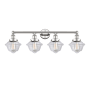 Innovations Lighting Oxford 4 Light 34" Wide Vanity Light Polished Nickel / Clear